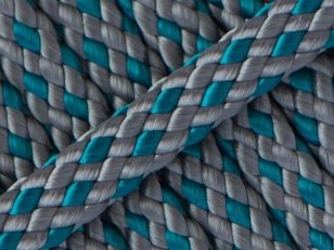 ploche - dotted _charcoal grey  aqua_